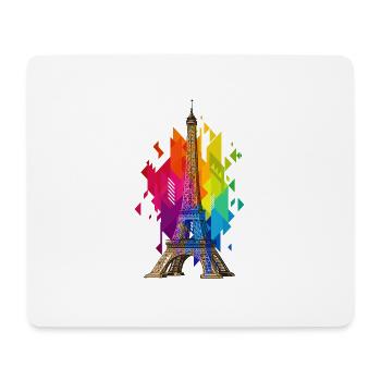 Paris Eiffelturm Frankreich Stadt Skyline Kunst - Mousepad (Querformat) - Weiß - Vorne