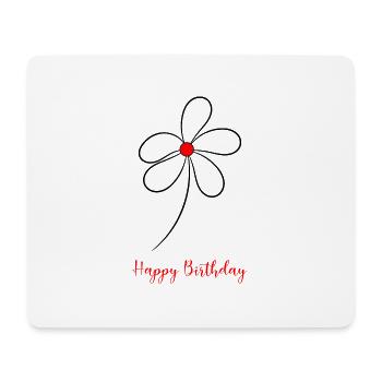 - GEBURTSTAG. HAPPY BIRTHDAY. ALLES GUTE ZUM GEBURTSTAG. - Mousepad (Querformat) - Weiß - Vorne