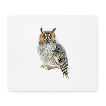 long-eared owl - Mouse Pad (horizontal) - white - Front