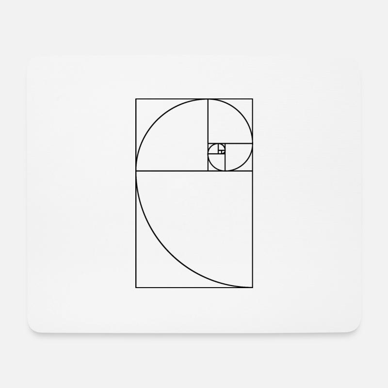 Spiral Geschenk Fibonacci Folge Mathe Lehrer - Mousepad (Querformat) - Weiß