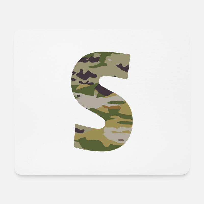 Tarnbuchstabe S - Mousepad (Querformat) - Weiß