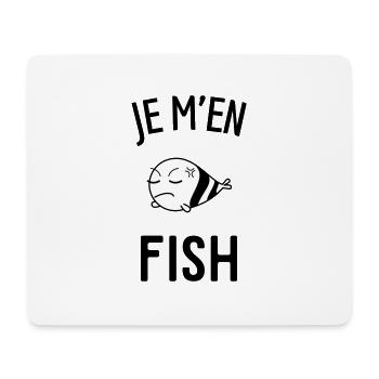 Je m'en fish - Tapis de souris (format paysage) - blanc - Devant