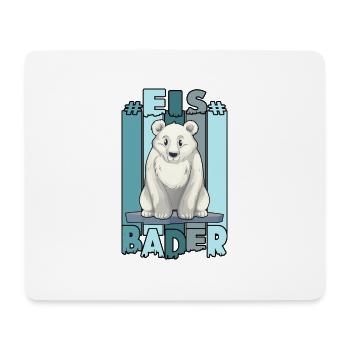 winterbader eisbär ice cool eisbader cold stripes - Mousepad (Querformat) - Weiß - Vorne