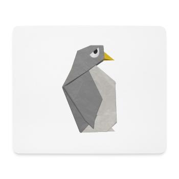 Origami I Pingouin I Animal I joli je doux Je triste - Tapis de souris (format paysage) - blanc - Devant