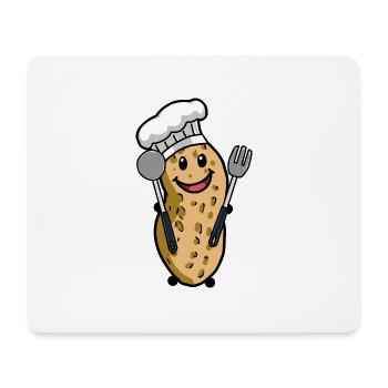 Koch Erdnuss Gourmet Kochkunst Hobbykoch Nuss - Mousepad (Querformat) - Weiß - Vorne