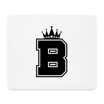 buchstabe B Krone - Mousepad (Querformat) - Weiß - Vorne