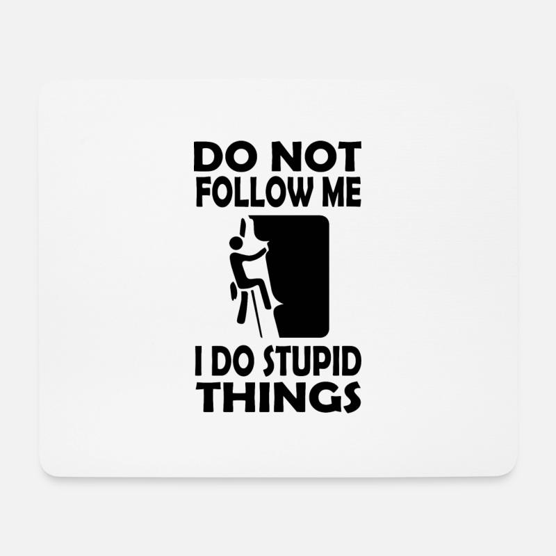 Bouldern Klettern Climbing - Mousepad (Querformat) - Weiß