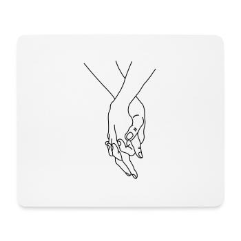 hands couple - Mousepad (Querformat) - Weiß - Vorne