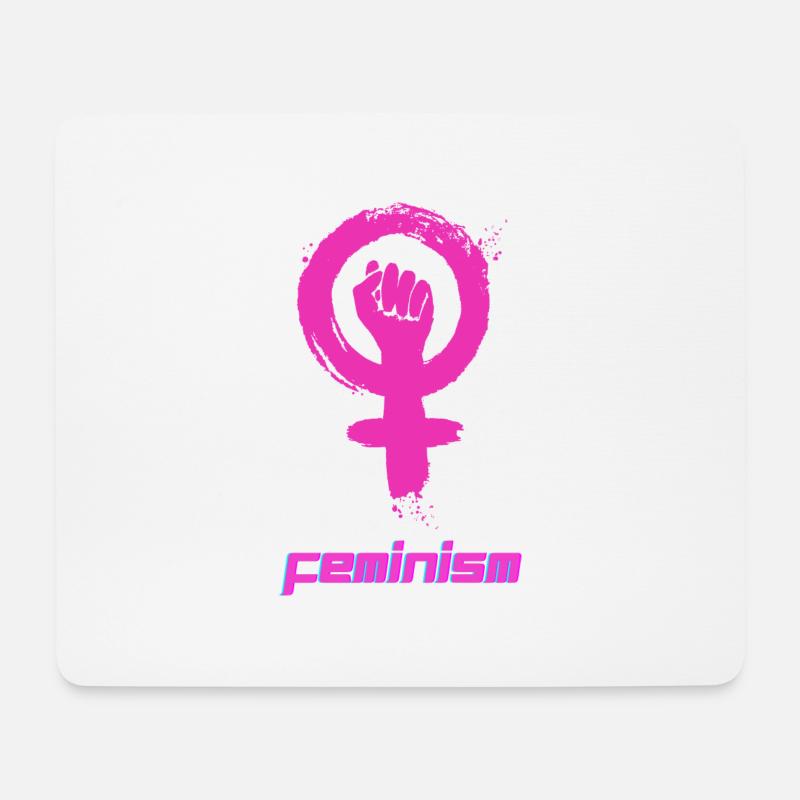Stolze Feministin - Mousepad (Querformat) - Weiß