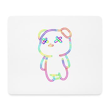 Techno Bär - Mousepad (Querformat) - Weiß - Vorne