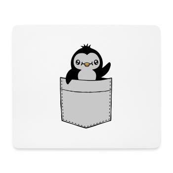 Pingouin de poche de poitrine agité - Tapis de souris (format paysage) - blanc - Devant