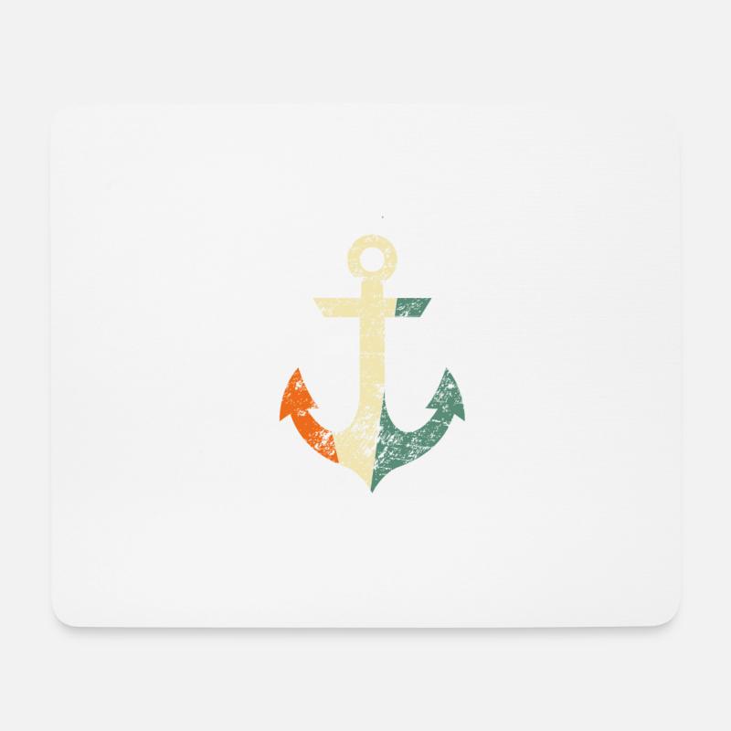 Anker - Mousepad (Querformat) - Weiß