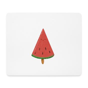 Pastèque douce sur un bâton - Tapis de souris (format paysage) - blanc - Devant