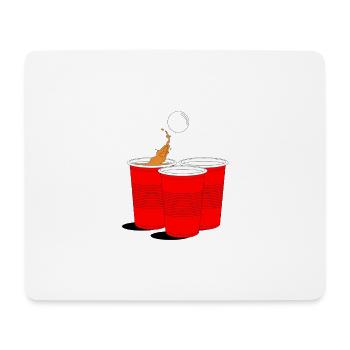 Saufurlaub Plötzlich er drin ich war voll Alkohol - Mousepad (Querformat) - Weiß - Vorne
