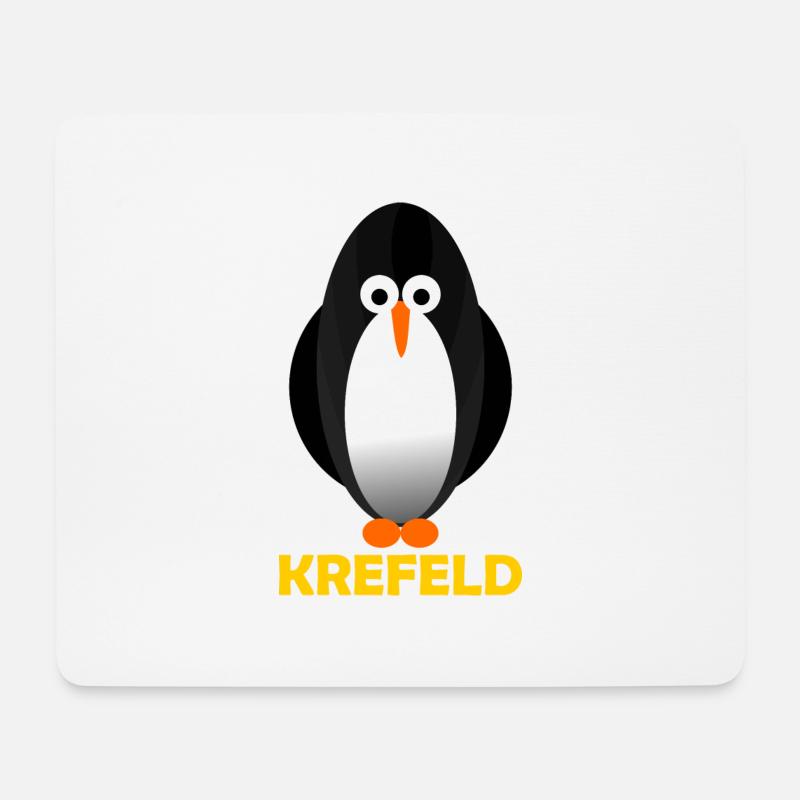 Pinguin in Krefeld - Mousepad (Querformat) - Weiß