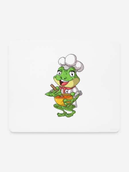 Koch Frosch / kochender Frosch - Mousepad (Querformat) - Weiß