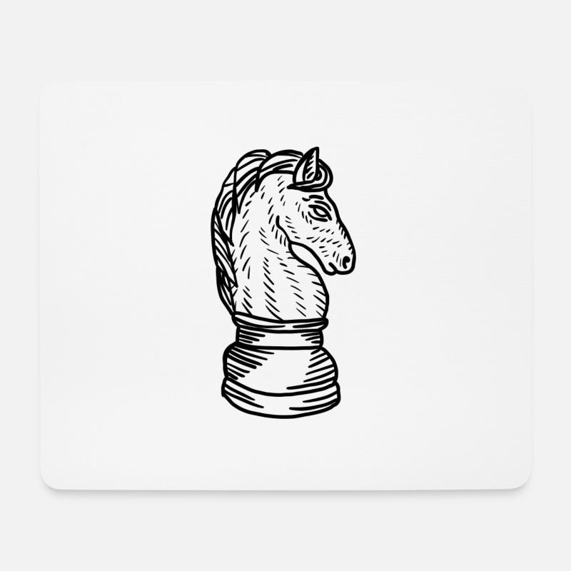 Horse - Mouse Pad (horizontal) - white