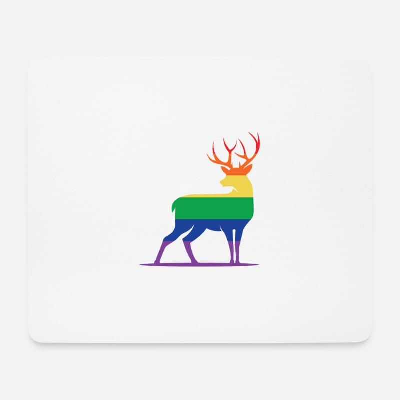 LGBTQ Nonbinary Colorful Rainbow Flag LGBTQ+ Pride - Mouse Pad (horizontal) - white