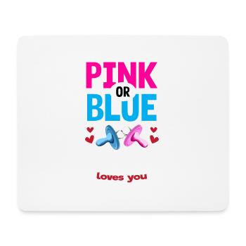 Pink or Blue Aunty Loves You Gender Reveal Party - Mousepad (Querformat) - Weiß - Vorne