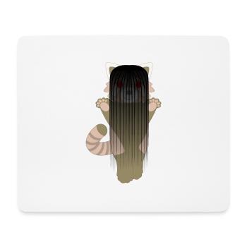 Red panda disguised as a demon girl for Halloween - Mouse Pad (horizontal) - white - Front