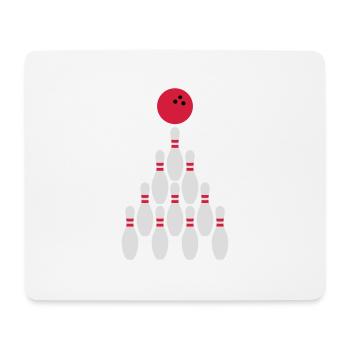 Bowling Kegeln Conception de boules - Tapis de souris (format paysage) - blanc - Devant