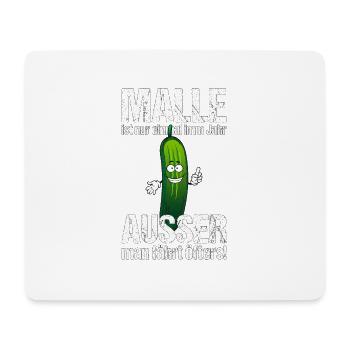 Malle Mallorca Gurke Bier Geschenk - Mousepad (Querformat) - Weiß - Vorne