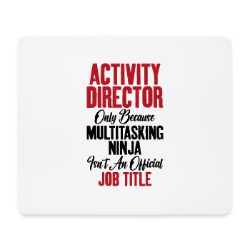 Chef d’activité Ninja Coordinateur d’activités - Tapis de souris (format paysage) - blanc - Devant
