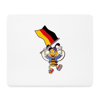 German Bee / Allemagne Fan - Tapis de souris (format paysage) - blanc - Devant