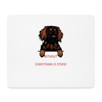 Ohne Munsterlander ist alles doof - Mousepad (Querformat) - Weiß - Vorne