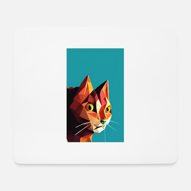 Cat AI Generated Art - Mousepad (Querformat) - Weiß