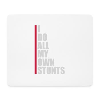 all my own stunts - Mousepad (Querformat) - Weiß - Vorne