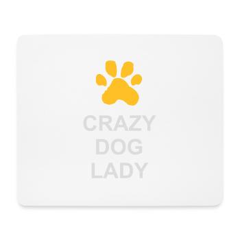 crazy dog lady quote - Mouse Pad (horizontal) - white - Front