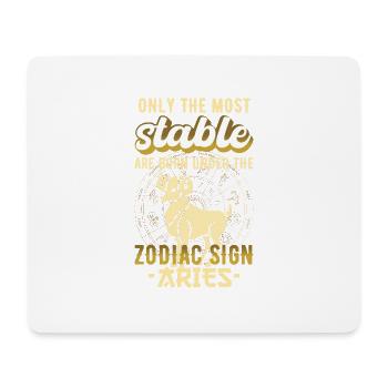 Sternzeichen Widder Sterne Geschenk - Mousepad (Querformat) - Weiß - Vorne