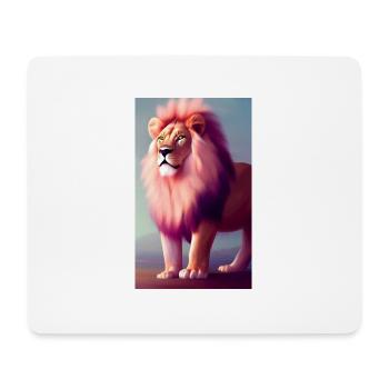 Comic Cartoon Zeichnung einer queeren Löwin - Mousepad (Querformat) - Weiß - Vorne