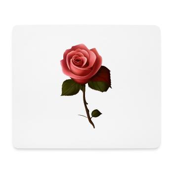 Rose - Tapis de souris (format paysage) - blanc - Devant