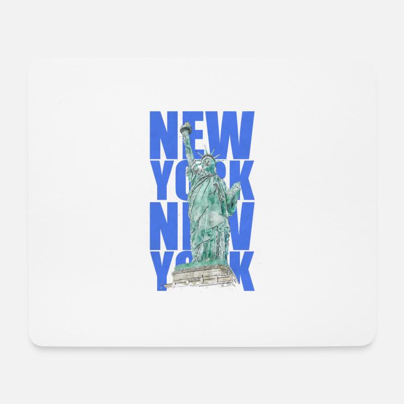 Freiheitsstatue New York - Mousepad (Querformat) - Weiß