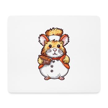 European hamster as a cook cooked delicious soup. - Mouse Pad (horizontal) - white - Front