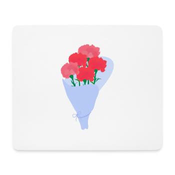 Bouquet of carnations - Mouse Pad (horizontal) - white - Front