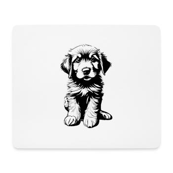 Chien chiot Labrador Retriever Labrador propriétaire - Tapis de souris (format paysage) - blanc - Devant