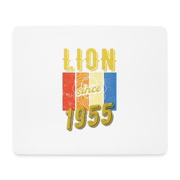 Léo 1955 Zodiac Cadeau d’anniversaire - Tapis de souris (format paysage) - blanc - Devant