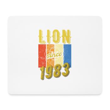 Léo 1983 Cadeau d’anniversaire du zodiaque - Tapis de souris (format paysage) - blanc - Devant