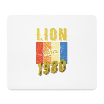 Léo 1980 Zodiac Cadeau d’anniversaire - Tapis de souris (format paysage) - blanc - Devant