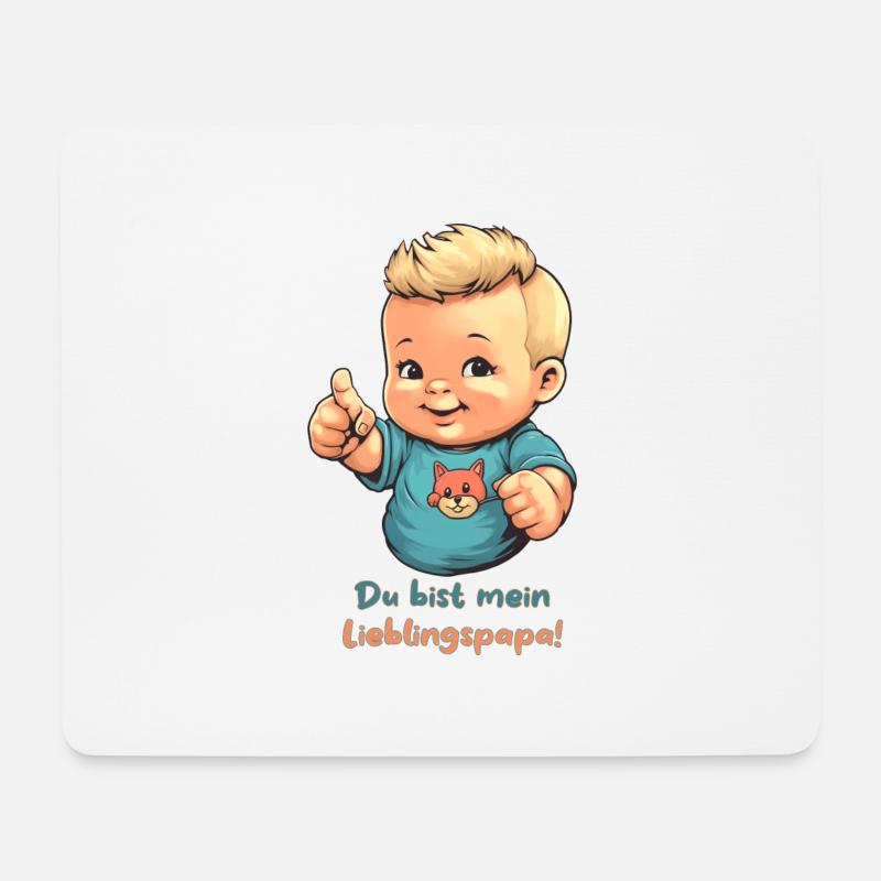 Du bist mein Lieblingspapa! - Mousepad (Querformat) - Weiß