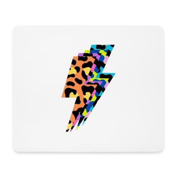Multicolored leopard lightning - Mouse Pad (horizontal) - white - Front