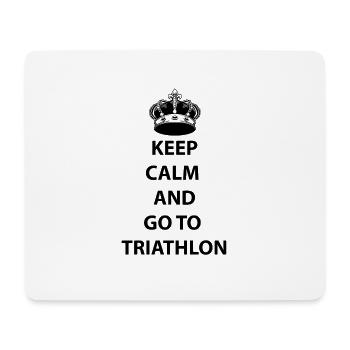 Triathlon Natation Vélo Course Marathon - Tapis de souris (format paysage) - blanc - Devant