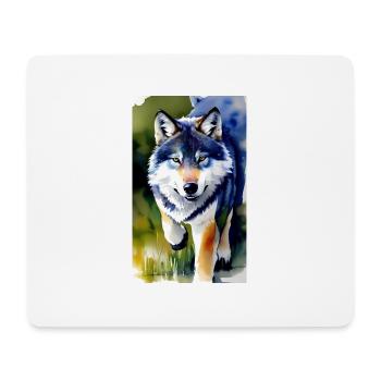 Wolf | Predator | Dog | Mystical - Mouse Pad (horizontal) - white - Front