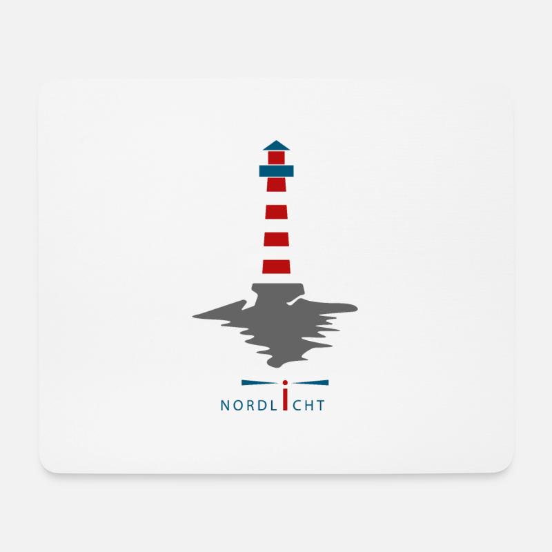 Nordlicht - Mousepad (Querformat) - Weiß