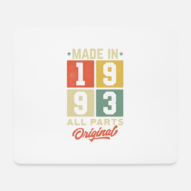 Made In 1993 - All Parts Original - Mousepad (Querformat) - Weiß