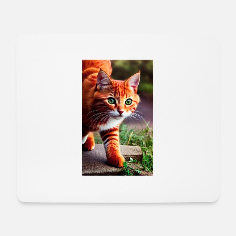 Kitty - Mousepad (Querformat) - Weiß