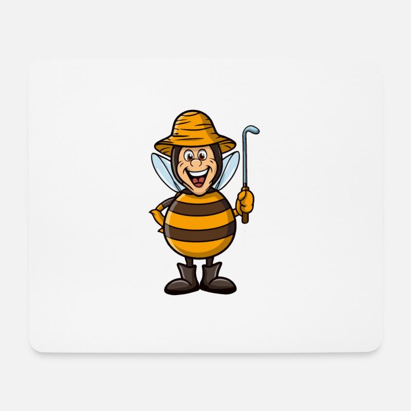 lustiger Imker als Biene - Mousepad (Querformat) - Weiß